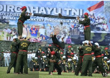 Atraksi Pencak Silat Militer Meriahkan HUT ke-80 TNI di Makodam XIII/Merdeka