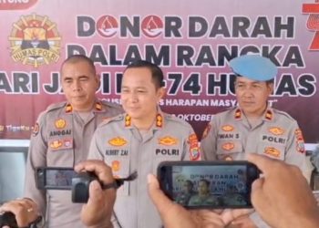 POLRES BITUNG GELAR DONOR DARAH DALAM RANGKA HARI JADI KE-74 HUMAS POLRI