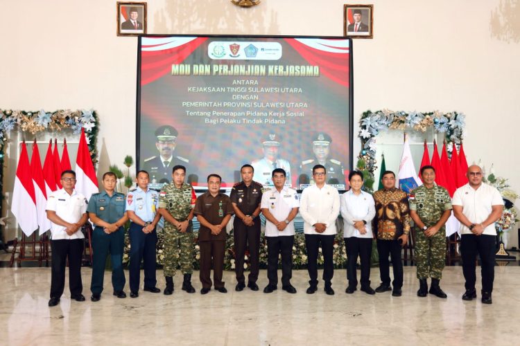 Hadiri Penandatanganan MOU Penerapan Pidana Kerja Sosial, Kasdam XIII/Merdeka: Inovasi Penting Tekan Angka Residivisme