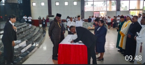 Johannes Rettob Lantik Ratusan Pejabat Pemkab Mimika, Penempatan Jabatan Sesuai Mekanisme