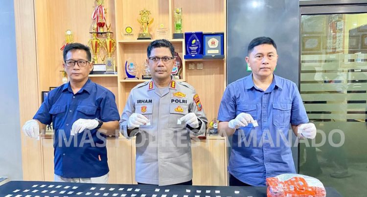 Kasus Narkotika Terbongkar, Polresta Manado Sita 105 Paket Sabu di Manado