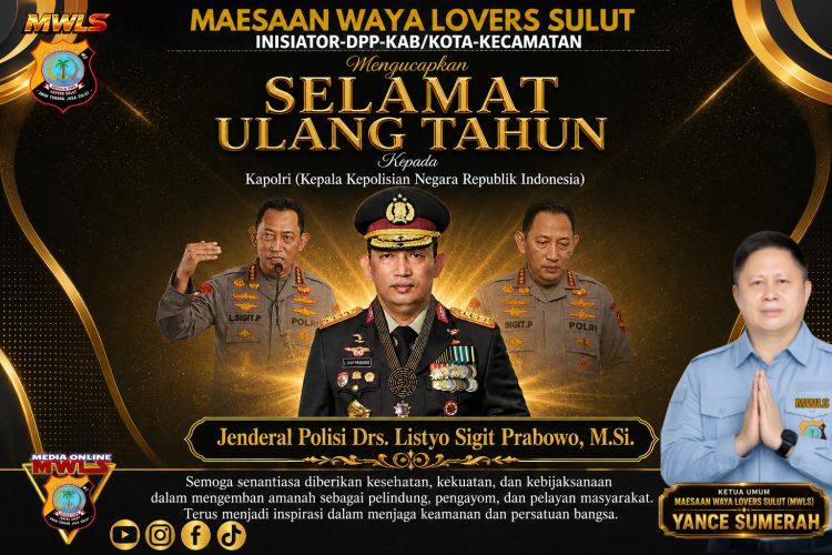 MWLS Sulut Sampaikan Ucapan Selamat Ulang Tahun kepada Kapolri, Apresiasi Kepemimpinan dan Dedikasi untuk Bangsa