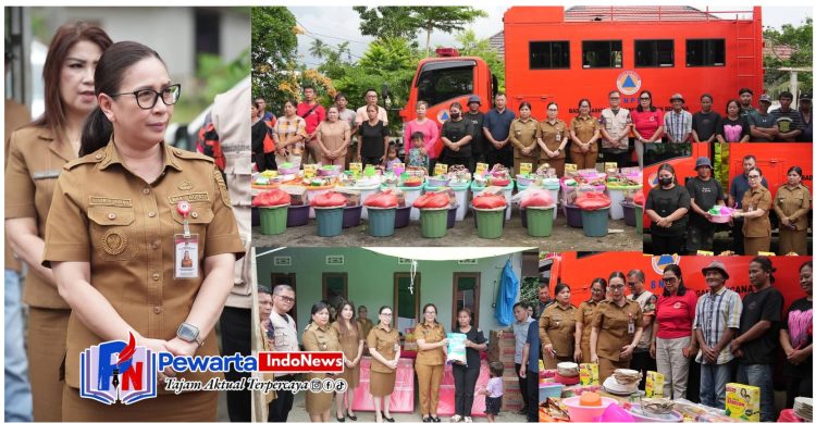 “Tak Tunggu Lama, Wabup Vanda Sarundajang Serahkan Bantuan ke Korban Bencana di Totolan”